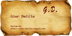 Gier Delila névjegykártya